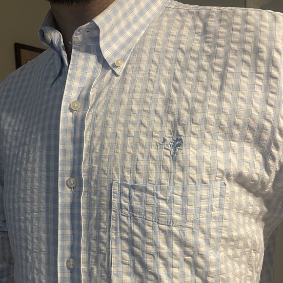 Smith & James Light Blue Gingham Button Down - Picture 2 of 4